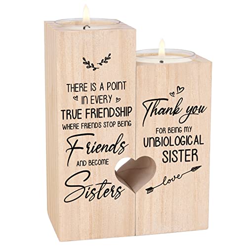 Heart-Shaped Candlestick Anniversary Birthday Candle Decoration Gifts - Personalised Candle ，Sister Birthday Gifts （Best Friend Birthday Gifts ）(F)