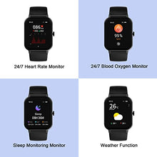 Load image into Gallery viewer, IOWODO Smart Watch for Men Women, Fitness Tracker with Waterproof IP68,Heart Rate Monitor,Blood Oxygen(SpO2),Pedometer,Stopwatch,25 Sport Modes,Body Thermometer,Weather,Smartwatch for Android iOS

