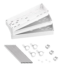 Load image into Gallery viewer, SPACEKEEPER Storage Trolley 3-Tier Slim Storage Cart Slide Out Rolling Utility Cart Mobile Shelving Unit Trolley Organizer Cart for Kitchen Bathroom Laundry Office, Plastic &amp; Stainless Steel, White
