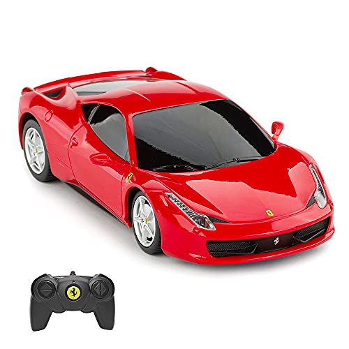 RASTAR Remote Control Ferrari Car, 1:24 Ferrari 458 Italia Remote Control Car, Red Ferrari Toy
