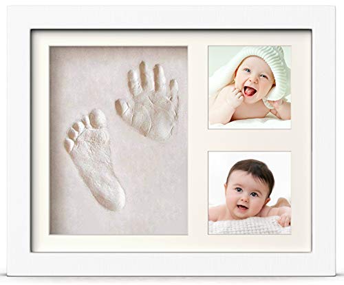PewinGo Footprint Kit & Handprint Kit, Baby Photo Frame Kit Clay for Newborn Baby Girls and Boys, Baby Shower Gifts,Baby Registry, New Parents Gift, Perfect Baby Memory and Nursery Room Decoration