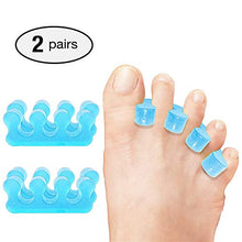 Load image into Gallery viewer, 2 Pair Gel Toe Stretcher and Toe Separator for Relaxing Toes, Bunion Relief, Hammer Toe and more for Women and Men, Quickly Alleviating Pain After Yoga and Sports Activities

