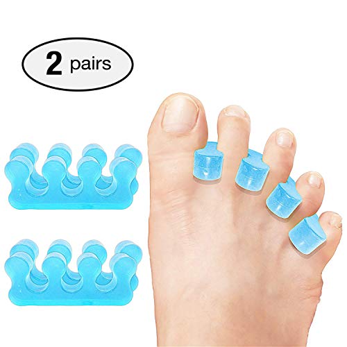 2 Pair Gel Toe Stretcher and Toe Separator for Relaxing Toes, Bunion Relief, Hammer Toe and more for Women and Men, Quickly Alleviating Pain After Yoga and Sports Activities