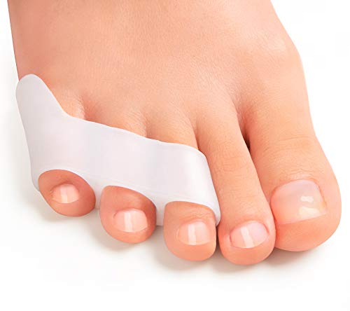 Bukihome Little Toe Separators to Correct Overlapping Toes, Gel Toe Separators for Pinky Toes Separation and Protection - 8 Pack
