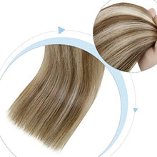 Load image into Gallery viewer, [Big Promotion] LaaVoo Real Human Hair Clip in Hair Extensions Blonde Balayage 18inch Clip in Extensions Real Hair Balayage Brown and Blonde Clip on Hair Extensions Human Hair Double Weft 5pcs 70g
