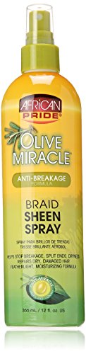 African Pride Olive Miracle Anti-Breakage Braid Sheen Spray 355 ml/12 fl.oz