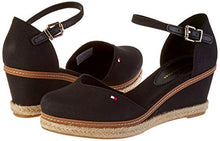 Load image into Gallery viewer, Tommy Hilfiger Women's Basic Closed Toe Mid Wedge Open Sandals, Black (Black Bds), 7 UK
