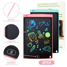 Load image into Gallery viewer, 2 Pack LCD Writing Tablet, Doodle Scribbler Pad 8.5 inch Colorful Screen Drawing Board Learning Gift for Kids, Educational Toys for 3-6 Years Old Boys &amp; Girls
