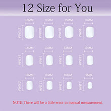 Load image into Gallery viewer, Press on Nails, Short Squra Fake Nails Acrylic False Nails Tips Full Cover Stick on Nails, Nail Art Manicure Decoration for Women and Girls 24PCS- Wave Summer
