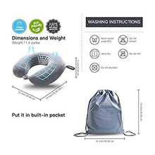 Load image into Gallery viewer, Travel Pillow - Memory Foam Neck Pillow Support Pillow,Luxury Compact &amp; Lightweight Quick Pack for Camping,Sleeping Rest Cushion (Gray)
