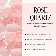 Load image into Gallery viewer, Natural Polished Rose Quartz Pink Polished Natural Stone Rose Quartz Crystal Chip Small Rose Quartz Stones Mini Crystal Stones Tumbled Polished Rocks for Jewelry Making Wicca Reiki Worry Healing Stone
