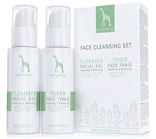 Load image into Gallery viewer, Face Wash Set with PURE, ORGANIC Aloe Vera &amp; Hyaluronic Acid - VEGAN - 125 ml Face Cleanser Gel &amp; 125 ml Face Toner for Normal, Combination &amp; Blemish-Prone Skin - Natural Facial Care for Men &amp; Women
