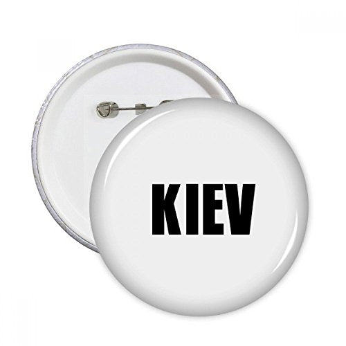 DIYthinker Kiev Ukraine City Name Round Pins Badge Button Clothing Decoration 5pcs Gift M