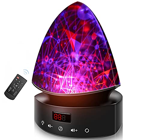 Moredig Baby Night Light, Built-in White Noise Star Projector with Bluetooth, Timer and Remote Colorful Night Light Projector for Kids Bedroom, Parties