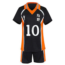 Load image into Gallery viewer, MarsVook High School Uniform Jersey Volleyball Costume for Anime Karasuno Cosplay Sports Suits, No.10 Hinata Shoyo, XX-Large
