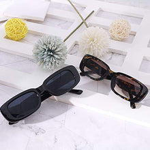 Load image into Gallery viewer, 2 Pcs Rectangle Sunglasses, UV 400 Glasses Retro Square Sunglasses Eyewear for Women
