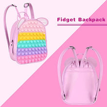 Load image into Gallery viewer, Ainiv Fidget Shoulder Bag, 2 in1 Silicone Push Bubble Bag, Fidget Sensory Toy Bag, Fashion Creative Poppet Fidget HandBag, Stress Relief and Anti-Anxiety Toy for Girls Boys Adults, Pink

