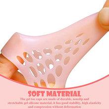 Load image into Gallery viewer, Toe Protectors,12 Pieces Gel Toe Cap Beige Breathable Toe Protectors Silicone Breathable Toe Covers Great to Cushion Toe and Provide Pain Relief from Blisters Toenails for Woman and Man (3 Sizes)
