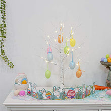 Load image into Gallery viewer, Eambrite Easter Egg Tree with Lights Timer Battery Operated White Twig Tree with Easter Decorations Decor for Home and Party (60cm/2ft)
