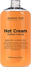 Load image into Gallery viewer, Majestic Pure Anti Cellulite Cream, 87% Organic Fat Burner Cream, 9 Oz - Tight Muscles &amp; Joint and Muscle Pain, Natural Cellulite Treatment - Soothes, Relaxes, and Tightens Skin
