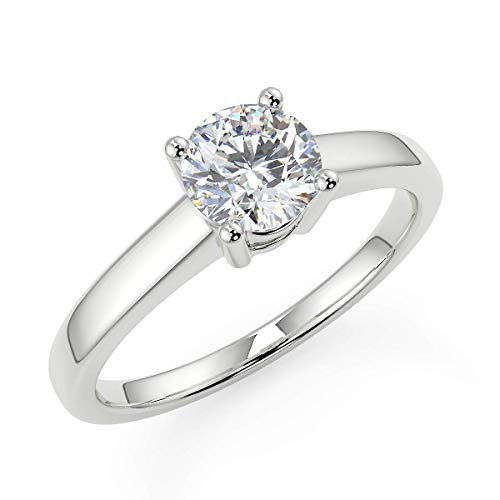0.50ct White Gold Diamond Ring for Women - in a choice of ring settings (Page, P)