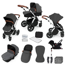 Load image into Gallery viewer, Ickle Bubba Stomp V3, All-in-one Travel System: with Isofix Base (Grey/Silver/Tan)
