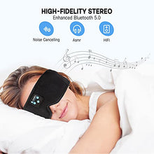 Load image into Gallery viewer, Sleep Headphones, onaEz 2022 Upgraded Bluetooth Sleep Mask, 3D Eye Mask Men Women with Wireless 5.0 Handsfree Bluetooth, Soft Music Sleeping Mask Built-in Speakers Microphone, Light Blocking Blindfold
