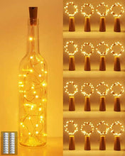 Load image into Gallery viewer, [16 Pack] Bottle Lights with Cork, Kolpop Cork Lights for Wine Bottles, 2m 20 LED Copper Wire Battery Powered String Fairy Lights for Party Wedding Christmas Table Centrepiece Decoration (Warm White)
