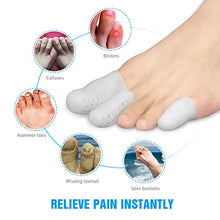 Load image into Gallery viewer, DAILINK Gel Toe Caps - 12 PCS Breathable Toe Protectors Sleeve Bunion Pads Cushion Big Toe Guards - Silicone Toe Covers for Protection of Ingrown Toenails Corns Calluses Blisters
