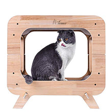 Load image into Gallery viewer, JR Knight Cat Scratching Post, Cat Bed,Wooden Cat House,Kitten Bed, Cat Scratching Pad for Furniture Protection
