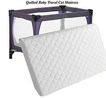 Load image into Gallery viewer, Travel Cot Bed- Travel Cot Mattress Cot Bed Fully Breathable Foam Mattress &amp; Poly Cotton Cover for Baby Comfort 95cm x 65cm x 5cm by TOP STYLE COLLECTION (95cm x 65cm x 5cm)
