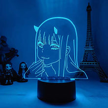 Load image into Gallery viewer, Night Light for Kids, 3D Illusion Lamp 16 Colors Changing with Remote, Anime Darling in Franxx Children s Best Birthday Holiday Gifts
