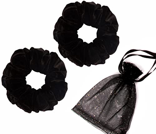 LangHorn Velvet Scrunchies for hair Extra Large Scrunchies, Oversized Hair Ties, Elastic Hair Bands Ponytail Curly Hair