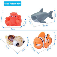 Load image into Gallery viewer, Cadoal 8PCS Finding Dory Nemo Bath Squirt Toys, Floating Sea Animals (Shark Octopus Clownfish Turtle Devil fish) Bathtub Water Squirt Bath Toy for Baby Kids Toddler Shower and Swimming Pool
