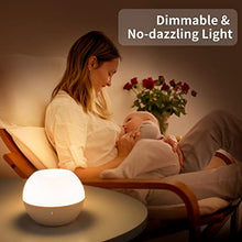 Load image into Gallery viewer, Baby Night Light, Night Light for Toddler, Touch Control, Nursing Light for Baby, Night Lamp for Bedroom, Non-Toxic Material, Waterproof, USB Chargeable, 2700-6500K+RGB 16Million Colors Dimmable
