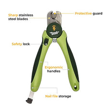 Load image into Gallery viewer, Thunderpaws Professional-Grade Dog Nail Clippers with Protective Guard and Safety Lock (Medium to Large Breeds, Green)

