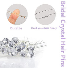 Load image into Gallery viewer, 40 Pack Bridal Wedding Hair Pins Rhinestone Hair Clips Accessorie U shaped hair Clips Crystal Hair Pins Wedding Hair Accessories for Women and Girls
