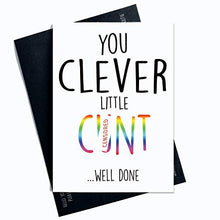 Load image into Gallery viewer, Peachy Antics Funny Cards, Graduation Card, You Clever Little, Well Done, Pass Exam Card, Pass Driving Test Card, Congratulations Card, Novelty PC36
