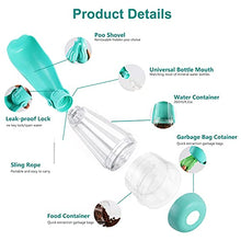 Load image into Gallery viewer, Feelfly 4 In 1 Dog Water Bottle, Upgraded Portable Pet Water Bottle Dispenser Leakproof Dog Travel Water Bottle with Food Container &amp; Poop Shovel &amp; Waste Bag for Outdoor Walking Hiking
