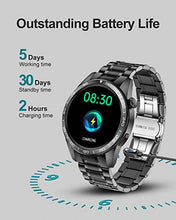 Load image into Gallery viewer, Smart Watch for Men Bluetooth Call Waterproof Fitness Tracker with Smart Reminder Heart Rate Sleep Monitor Stylish Fitness Watch for iOS Android Phones, Stainless Steel
