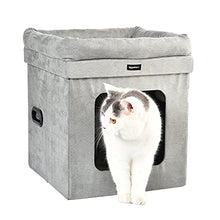 Load image into Gallery viewer, Amazon Basics Collapsible Cat House, Grey
