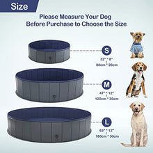 Load image into Gallery viewer, PetIsay Foldable Paddling Pools for Dogs &amp; Kids - Thickened Material Dog Swimming Pool - Sturdy &amp; Durable - Hard/Rigid Paddling Pool - Non-inflatable Non-slip Dog Bathtub(160*30cm)
