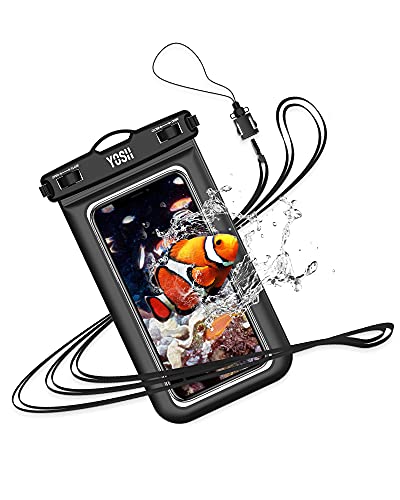 YOSH IPX8 Waterproof Phone Pouch, Waterproof Phone Case for Swimming Dry Bag Underwater with Lanyard for Snorkeling Boating Fishing Raining for iPhone 13 12 11 XS XR Samsung S21 S10 etc. up to 6.8”