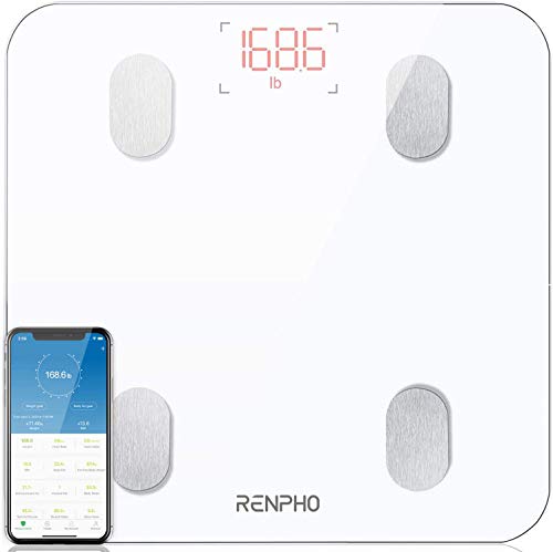 Scales for Body Weight, RENPHO Smart Body Fat Scale Digital Bathroom Weight Bluetooth Scales, 13 Body Composition Analyzer Fitness Track Monitor with Smart App for BMI, BMR, Muscle Mass, 396lbs/180kg