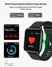 Load image into Gallery viewer, Popglory Smart Watch, Fitness Tracker with Blood Oxygen, Blood Pressure, Heart Rate Monitor, IP67 waterproof Smartwatch Fitness Watch Smart Watch for Men Women for Android iOS
