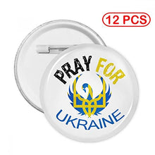 Load image into Gallery viewer, Pray for Ukraine Round Badge Button Pin Brooch Hat Clothing Bag Accessories 12 PCS M
