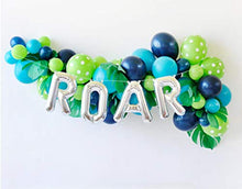 Load image into Gallery viewer, JW Passion Dinosaur Party Decorations Balloons Garland Kit with ROAR Foil Balloon and Little Dino Happy Birthday Banner for Boys 1 2 3 4 Birthday Party Baby Shower Decor

