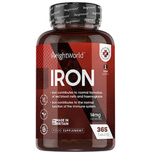 Load image into Gallery viewer, Gentle Iron Tablets High Strength 14mg - 365 Iron Bisglycinate Tablets (1 Year Supply) - Vegan Iron Supplements for Men &amp; Women&#39;s Health - Easily Digestible, Gluten Free &amp; Non-GMO - Made in The UK
