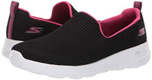 Load image into Gallery viewer, Skechers Women's Go Walk Joy-Centerpiece Slip On Trainers, Black (Black Hot Pink BKHP), 6 UK
