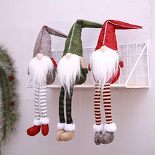 Load image into Gallery viewer, Leipple Gnome Christmas Ornaments - Handmade Swedish Tomte Gnomes Plush Scandinavian Santa Elf Table Ornaments Christmas Tree Hanging Decoration Home Decor for Hourse,Restaurants,Office - 3 Packs
